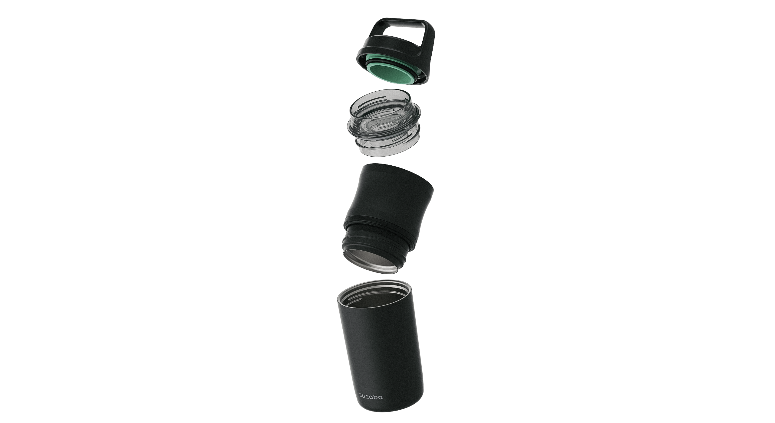 Sunaba tumbler fully disassembled modular components